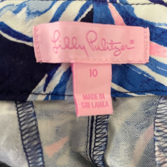Lilly Pulitzer Blue and Pink Koi print.  Worn 1x.  Excellent condition. - Picture 2 of 3